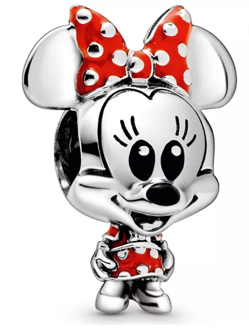 Pandora Sterling Silver Disney Minnie Mouse Dotted Dress Bow Charm
